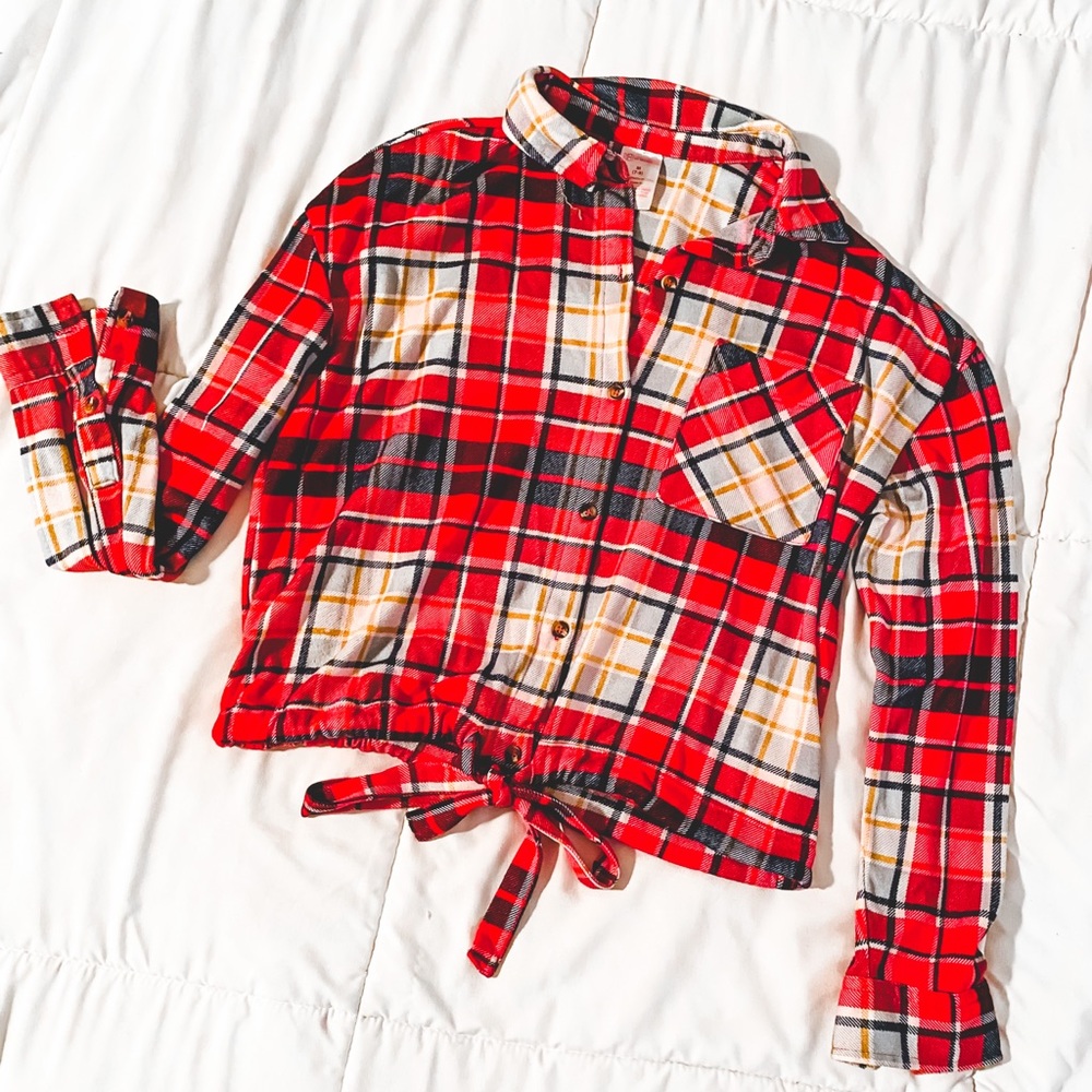Cropped Plaid Top